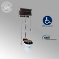 thumbnail image 2 of Renovators Supply High Tank Pull Chain Toilet w/Dark Oak Wooden Raised High Tank 59" to 74" Adjustable Height Chrome Z Pipe and Elongated Toilet Bowl, 2 of 7