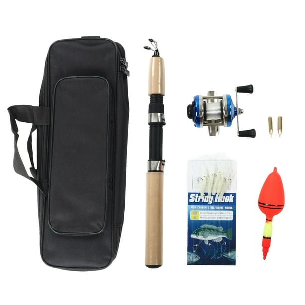 Ice Fishing Rod Set, Ice Fishing Rod Case Set Fadeless Portable With Reel  27.6inch Rod Professional For Winter 