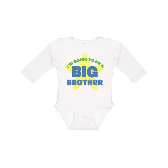 Inktastic I'm Going To Be A Big Brother Boys Long Sleeve Baby Bodysuit