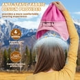 thumbnail image 3 of Kids Winter Beanie Hat with Ear Flaps Fleece Peruvian Hat Warm Winter Hats for Girls Boys, Pink, 3 of 8