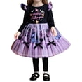 thumbnail image 3 of EnJoCho Toddler Girls Halloween Princess Tutu Dress with Pumpkin Design, Long Sleeve Tulle Dress for Fall Par𝗍y, Cute Outfit 2-6 Years, 3 of 8