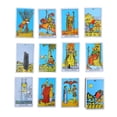 thumbnail image 1 of Cartas de tarot clásicas, juego de cartas de tarot Papel revestido con manual en inglés para viajes, 1 of 8