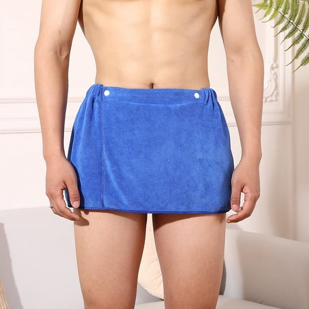 Toalla de baño para hombre, toalla de playa, usable, suave, absorbente, antideslumbrante, falda de baño para hombre de fibra ultrafina, falda corta