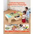 thumbnail image 5 of KFFKFF Wooden Kids Activity Table with 62 Multicolor Pieces, Large Storage Drawer, and 3-in-1 Design for Play, Drawing, Reading, and More - Creative Toy Set for Children Ages 3+, 5 of 9