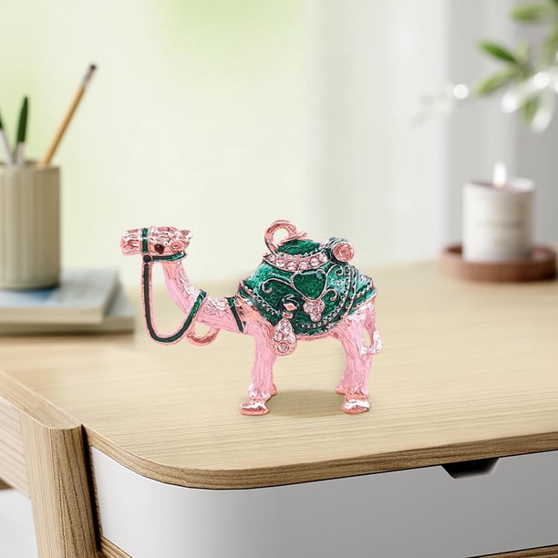 Adornos para San Valentín, regalos para San Valentín, llavero con incrustaciones de camellos, regalo artesanal, camello decorativo.