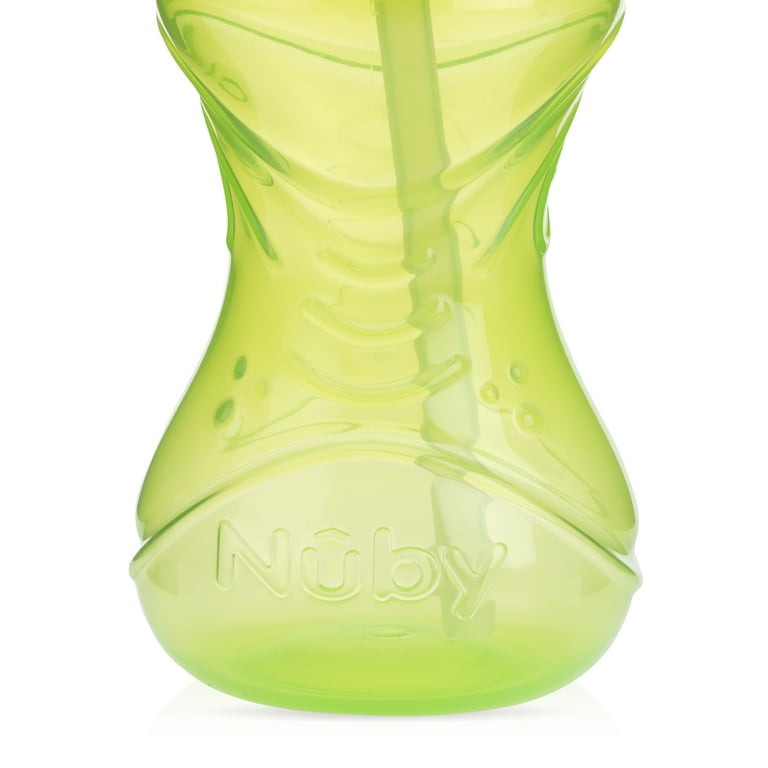 Nuby No-Spill Cup with Flex Straw, Neutral, 10 Ounce (Pack of 3)