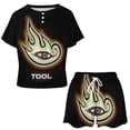 thumbnail image 3 of Tool Band Eye Logo Rock Summer Home Suit For Womens Short-Sleeved Pajama Set 2pcs Loungewear Soft Sleepwear T-Shirts Tee Shirt Top And Short Sleeping Pants, 3 of 8