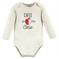 thumbnail image 3 of Hudson Baby Cotton Long-Sleeve Bodysuits, 3-Pack, Newborn- 24 Months, 3 of 5