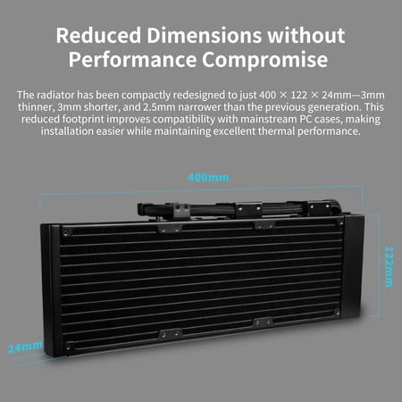 Condition photo showing As Is for lian li hydroshift ii-c 360tl rgb liquid cpu cooler - 360mm aio - 3x 120 rgb fans - 2.1” ips lcd scr