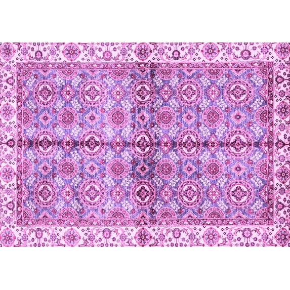 Ahgly Company Indoor Rectangle Oriental Purple Traditional Area Rugs, 2' x 3'