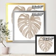 thumbnail image 4 of Designart 'Beige Ivory Pastel Monstera Heart Shaped Tropical Leaf' Traditional Framed Art Print, 4 of 4