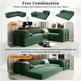 thumbnail image 3 of Harper & Bright Designs Boneless Couch Modular L-Shaped Sofa, Sponge Compression Sofa Sleeper Free combination, Foam Floor Sofa Bed with for Living Room, Green, 3 of 17