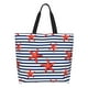 thumbnail image 1 of Easygdp Starfish Navy Blue Stripe Bolsas Tote para Mujer, Bolsos de Hombro para Viaje, Bolsos de Mano de Gran Capacidad para Compras y Trabajo, 1 of 8