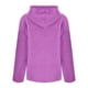 thumbnail image 4 of Gibobby Chamarra de Invierno, Chaqueta de Forro Polar para Mujer con Bloques de Color y Cremallera con Capucha Sherpa Shacket Outwear con Bolsillos(Rosa caliente,G), 4 of 5