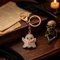 thumbnail image 4 of Halloween Keychain - Ghost Pumpkin Black Cat Witch Hat Spider Web Charm, Key Ring Holder for Bag Decor, 4 of 9