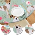 thumbnail image 4 of Jack Russell Terrier Dog and Flower Round Fitted Tablecloth with Elastic Edge,Dining Table Cover Waterproof,Outdoor Round Tablecloth for Camping,Dining,Indoor and Outdoor, 4 of 7