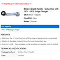 thumbnail image 2 of Window Crank Handle - Compatible with 1970 - 1978 Dodge Charger 1971 1972 1973 1974 1975 1976 1977, 2 of 2