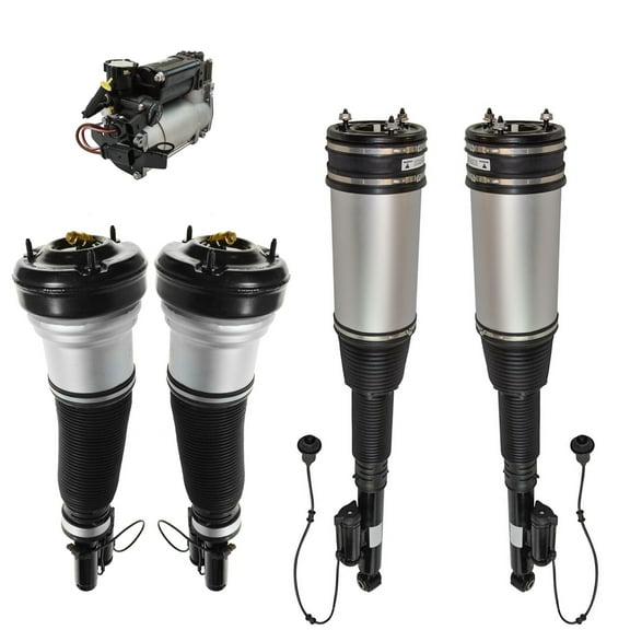 TRQ 5 Piece Air Suspension Kit Air Shock Strut Compressor 5pc for S350 S430 S500 PAA80068