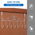 thumbnail image 6 of Casewin Over the Door Hooks - 7-Hook Rack - Door Hanger Hook for Hats, Coats, Towels, Jackets, Bags - Organizer Hangers Rack for Bathrooms, Bedroom, Kitchen, Back Door, and More - (White), 6 of 8