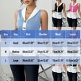 thumbnail image 3 of VtModv Women's Contrasting Blouses Button V-Neck Pullover Fashionable Tank Top Work Office Fashion Business Casual Outfits, 3 of 3