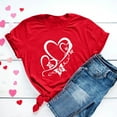 thumbnail image 5 of Yuanlook Valentines Day Short Sleeve Shirts for Women Love Heart Print T-Shirt Happy Valentine Day Tee Tops S-3XL, 5 of 5