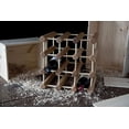 thumbnail image 4 of Wood Stackable Modular Wine Rack Storage Holder with Natural Pins, 12 Bottle, Ash, 4 of 6