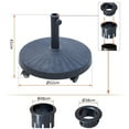thumbnail image 2 of Outsunny 20.5" Round Resin Patio Umbrella Base, 2 of 3