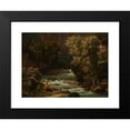 thumbnail image 2 of Johann Christian Reinhart 14x11 Black Modern Framed Museum Art Print Titled - View of the Ponte Lupo on the River Anio Near Tivoli, in the Foreground a Youth Playing the Lyre (1823), 2 of 5