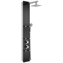 ANZZI Melody Thermostatic Shower Panel Tower System Wall Mount Shower Tower in Black