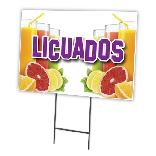 SignMission C-2436 Licuados 24 x 36 in. Yard Sign & Stake - Licuados