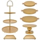 thumbnail image 1 of Juego de 7 soportes de metal para tartas, soporte redondo de 3 niveles, para cupcakes, bandeja de servir para fiestas, bodas, cumpleaños, baby shower, aniversario, 1 of 9