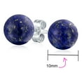 thumbnail image 4 of Bling Jewelry Womens 10MM Natural Gemstone Drop Ball Earrings Sterling Silver, 4 of 5