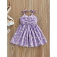 thumbnail image 3 of Txlixc, vestido de princesa para niñas pequeñas, vestido de tirantes sin mangas con estampado de margaritas, vestido informal de verano con tirantes finos y tutú de malla Txlixc  Moda, 3 of 8