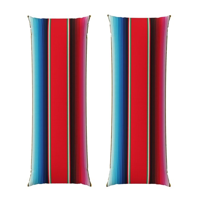 Balery Mexican Serape Blanket Stripes Funda Protectora para Almohada Corporal de Algodón Hipoalergénico con Cierre(55 x 21 pulgadas), Almohadas No Incluidas