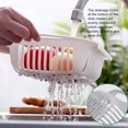 thumbnail image 1 of Extendable Drain Basket Plastic Fruits Vegetables Food Over Sink Colander Tableware Drying Rack Kitchen Accessories Gifts, 1 of 9