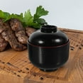 thumbnail image 5 of HOMEMAXS  Set of 3 Japanese Small Bowl Cereal Bowls with Lids Soup Child Black, 5 of 8