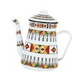 thumbnail image 2 of Cafetera Esmaltada, Hervidor de Agua Caliente Floral con Asa, Hervidor de Café para Acampar, Hervidor de Té de Agua Caliente para El Hogar, Cocina de 15L, 2 of 8
