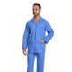 thumbnail image 4 of Apparonia Conjunto de Pijamas para Hombre de Algodón con Cuello con Muesca Pijamas para Hombre de Manga Larga Ropa de Dormir para Hombre con Bolsillos y Frente Fly Estampados Azul Claro XXL, 4 of 7