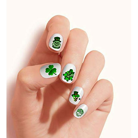St Patrick's Day Nail Art Decals (Tattoo). Shamrock, Green, Skull, Clover,  Luck. Set of 50 Waterslide Nail Art Decals. OSN-SPD005-50 by one Stop Nails  | Walmart Canada
