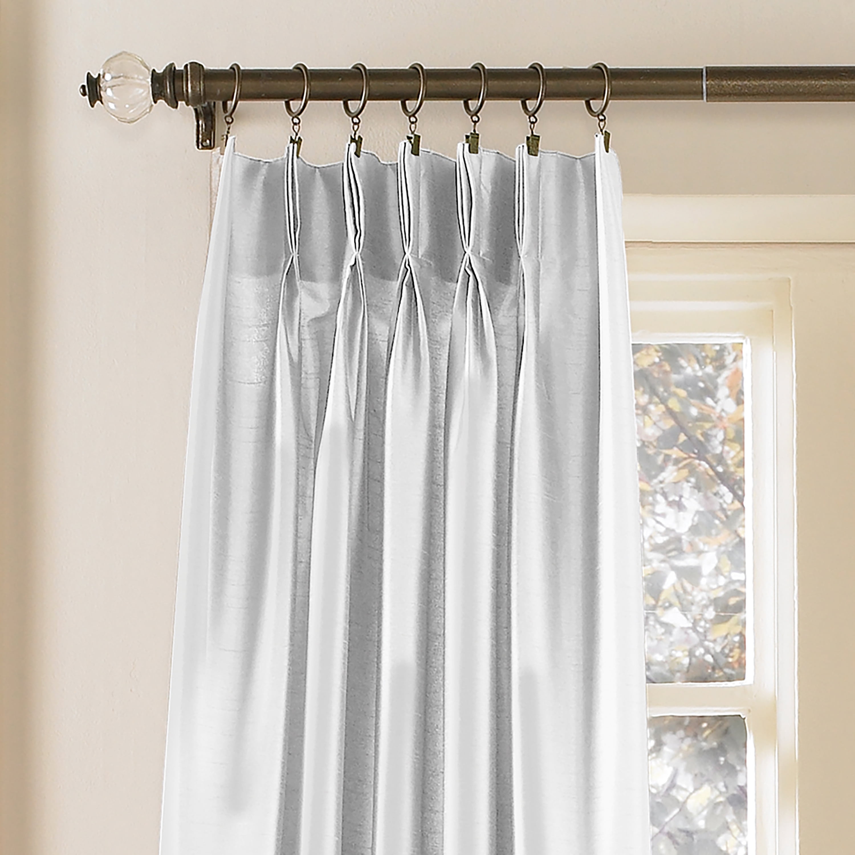 Curtainworks Marquee 144" Single Panel Curtain, White, Adult