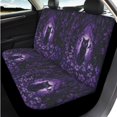 thumbnail image 5 of XYZCANDO Black Cat 14 Pieces Car Seat Covers Full Set Steering Wheel Cover Center Console Pad Seat Belt Pads Headrest Covers Cup Coasters for Most Cars SUVs Sedans, 5 of 7