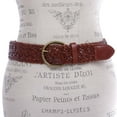 thumbnail image 3 of Women's 2" (50mm) Braided Woven Leather Belt with Horseshoe Buckle, 3 of 4