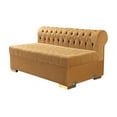 thumbnail image 6 of Portofino Mustard Velvet Double Chaise Sectional, 6 of 16