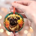 thumbnail image 4 of Black and Tan Pug: -Style Christmas Ornament - Made With Real Glass, Holiday Keepsake, Xmas Tree Hanging Decoration, Seasonal Gift Idea, Collectible Ornament 2025, 4 of 5