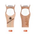 thumbnail image 4 of Walter.t Cuerda de nylon de arpa de lira de madera de 10 cuerdas Tablero trasero de madera de abeto Walter.t Arpa lira, 4 of 7