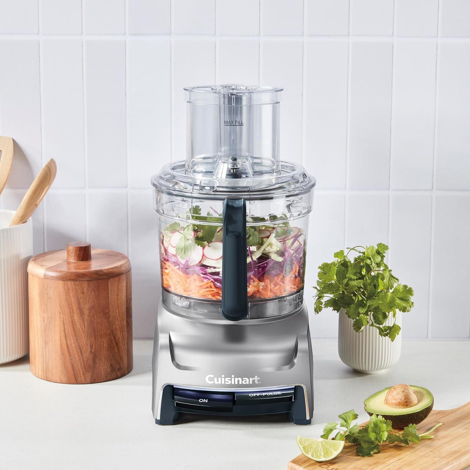 Cuisinart 14-Cup Food Processor with Induction Motor for Chopping, Mixing, and Dough Preparation