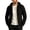 Black, variant on Mens Winter Hooded Cardigan Sweater Thick Knit Fleece Lined Full Zip Long Sleeve Jacquard Thermal Outerwear