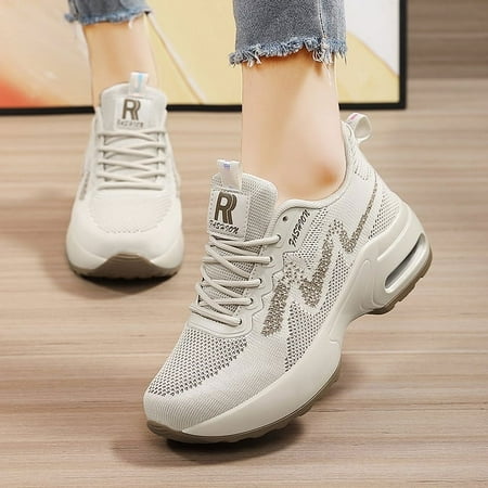 

NAYUKA Four Seasons Breathable Sports Running Shoes Women Flying Weave High Elasticity Casual Sneakers Ladies Non-slip Jogging Shoes
