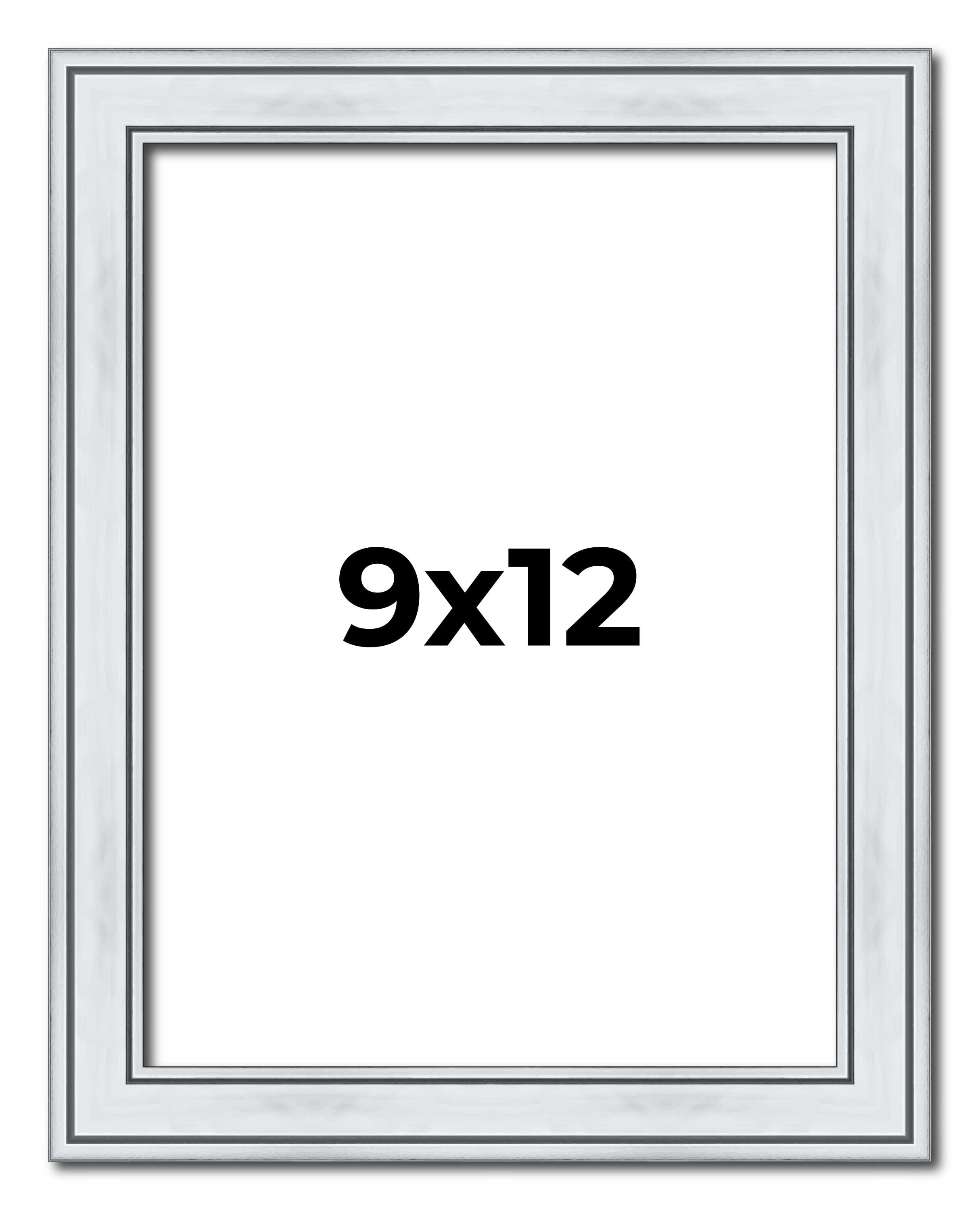 8x12 Frame Sterling Silver Solid Wood Picture Frame | 1.25 Inch
