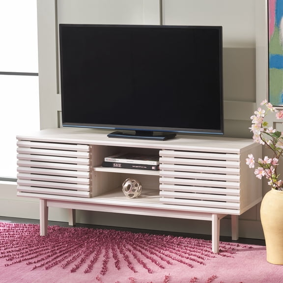 Safavieh Aricia Mid-Century Television Stand for TVs up to 53", Bleached White